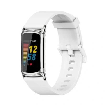 Afbeelding van FitBit Charge 5 &amp; 6 Extra soft siliconen bandje Wit