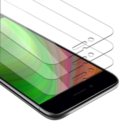 Afbeelding van Cadorabo 3x Screenprotector geschikt voor Apple iPhone 7 / 7S 8 SE 2020 Beschermende Pantser Film in KRISTALHELDER Getemperd (Tempered) Display beschermend glas 9H hardheid met 3D Touch