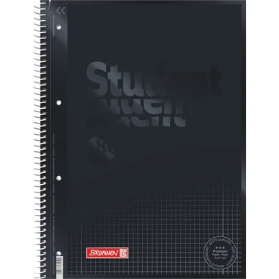 Afbeelding van Brunnen 1067928192 studentennotitieboek, kleurgecodeerd, A4, geruit, lineage 28, 90 g/m², 80 vellen, zilver