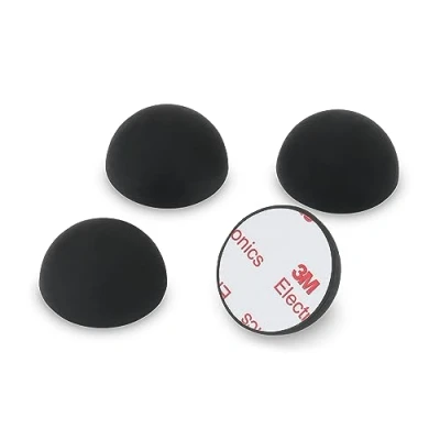 Afbeelding van Dynavox ED32 Set van 4 universele siliconen schokdempers voor hifi apparaten, luidsprekers, versterkers en decks, resonantie met 3M kleefoppervlak, zwart