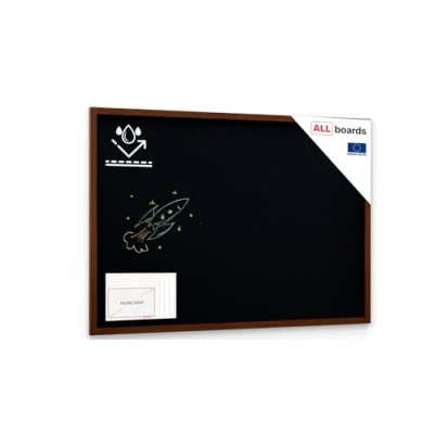 Afbeelding van ALLboards Waterbestendig krijtbord met houten frame, 180 x 120 cm, beschrijfbaar krijt en krijtstiften, voor bar, restaurant, menu