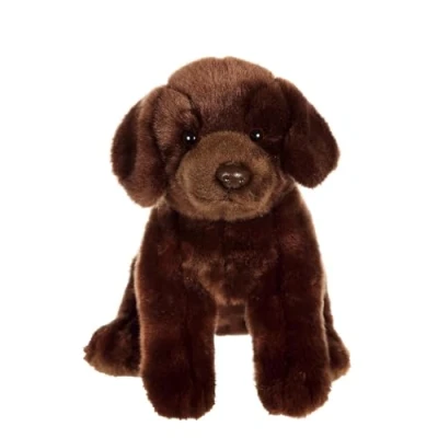 Image de Peluche Chien Labrador Marron Gipsy Toys Assis,25 Cm