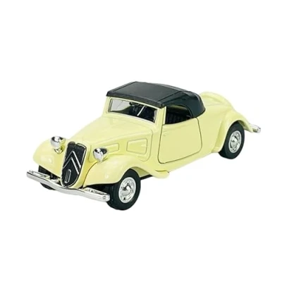 Afbeelding van Welly Citroën Front Traction 11B Cabrio Soft Top Beige Crème 1934 1957 1/34 1/39 Metaal Metalen automodel
