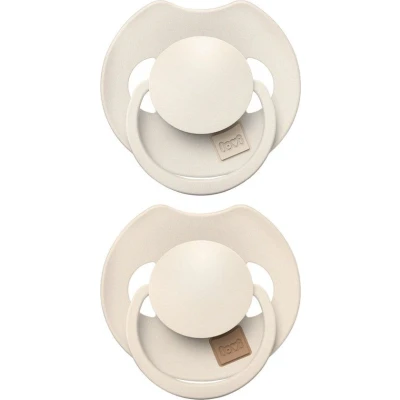 Afbeelding van Difrax LOVI Dynamische Fopspeen 6 tot 18 Maanden Lichtbeige &amp; Creme 2 Stuks