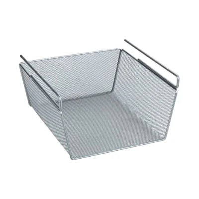 Afbeelding van WENKO Plankmand Opbergmand voor kasten, metaal, 27,5 x 15 28 cm, zilver