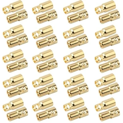 Afbeelding van LinsyRC 20 paar verguld 2,0 mm 3,0 3,5 4,0 5,0 5,5 6,0 6,5 8,0 banaanstekker Bullet mannelijke en vrouwelijke connector adapter voor RC Lipo batterij ESC motoren (20
