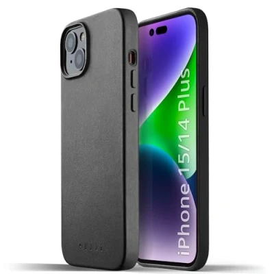 Afbeelding van MUJJO Leather Case met MagSafe iPhone 14 / 15 Plus zwart CL 025 BK