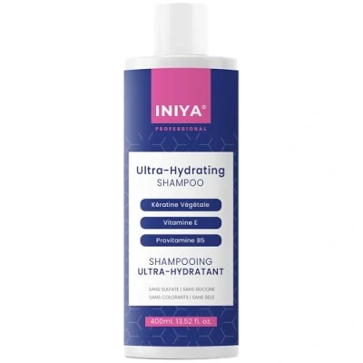Afbeelding van Sulfaatvrije keratine Shampoo Iniya Professional Ultra Hydraterende 400 ml Zoutvrije Siliconenvrij Parabeenvrij Smoothing Care