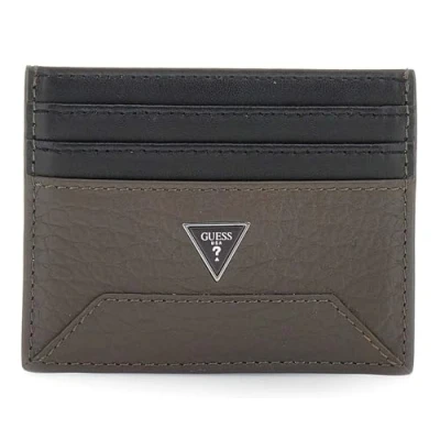Afbeelding van GUESS Leren Kaarthouder Torino Card Holder Dark Brown Donkerbruin