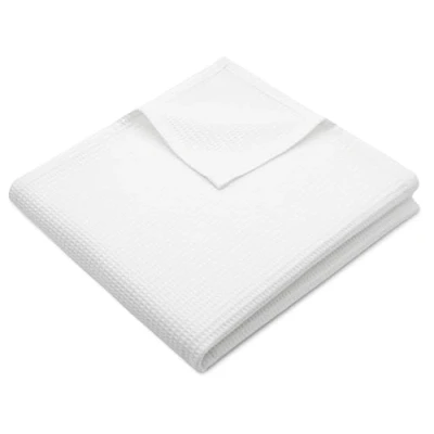 Afbeelding van ZOLLNER Knuffeldeken, 150 x 200 cm, 100% katoen, tijdloos wafelpatroon, strijkvrij en ademend, wasbaar tot 60 graden, hotellinnenkwaliteit, Öko Tex ® gecertificeerd