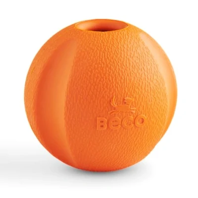 Afbeelding van Beco Pets Fetch Ball Stuiterende Hondenbal Ideaal voor apporteren Past in werpstok Oranje