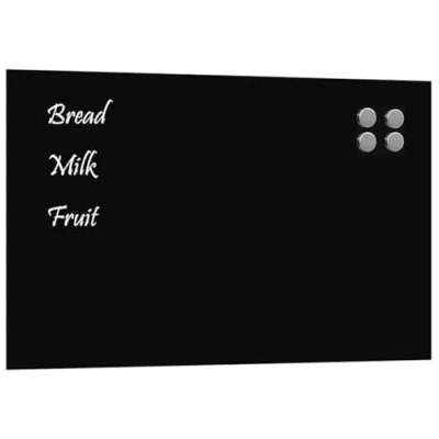 Image de vidaXL Tableau Noir magnétique mural 80x50 cm Verre trempé4008614