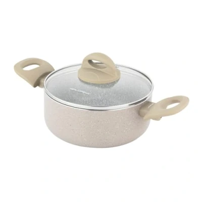 Afbeelding van FLORINA ISLA aluminium pot 1,6 l I 18 cm pan met antiaanbaklaag snel en gelijkmatig opwarmen Soft Touch handgrepen esthetisch design