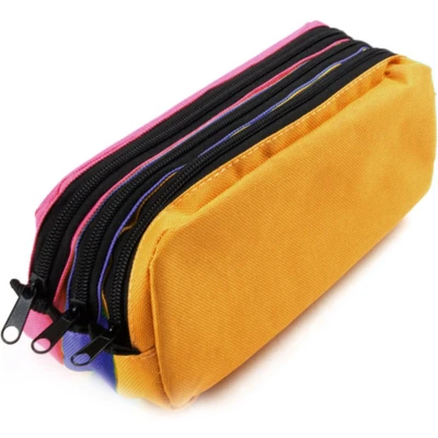 Afbeelding van Kangaro penetui rechthoekig 3 vaks 25 x 9 11 cm oranje/blauw/fuchsia K 56402