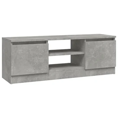 Afbeelding van Tv meubel met deur 102x30x36 cm betongrijs