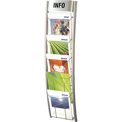 Afbeelding van Folderhouder Promise wand aluzilver 90cm