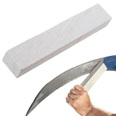 Afbeelding van KADAX Comfortabele slijpsteen van aardewerk, 24 x 4 cm, voor het slijpen en tuingereedschap, messenslijper (rechthoekig)