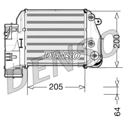 Afbeelding van DENSO DIT02025 Intercooler Aluminium 205x200x64 AUDI: A6 C6 Avant