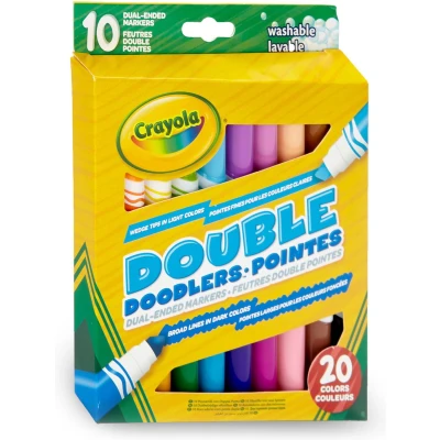 Afbeelding van Crayola Dubbelzijdige Viltstiften, 10st. dikke en dunne punt