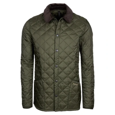 Afbeelding van Barbour heren Liddesdale quilted jack met opgestikte zakken in de kleur Olijfgroen, maat: S