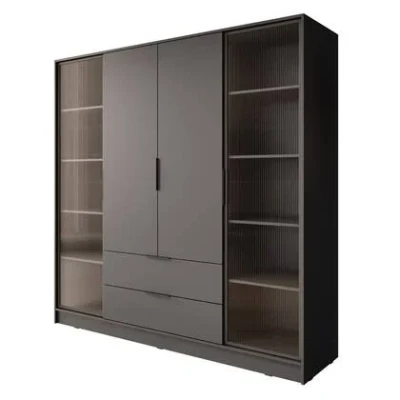 Afbeelding van Meubella Kledingkast Kaden Grijs 206 cm