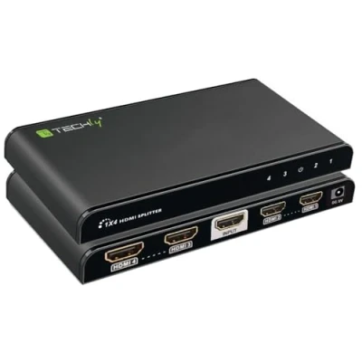 Afbeelding van TECHly IDATA HDMI 4K4 4 poorten splitter 1920 x 1080 Pixel Zwart