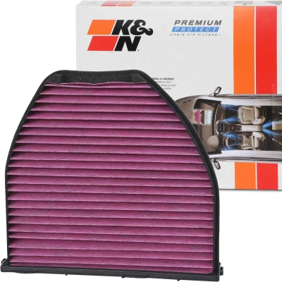 Afbeelding van K&amp;N Filters DVF5013 Interieurfilter Carbon filter 284 72 Vierkant MERCEDES BENZ: C Class Saloon, E T modell
