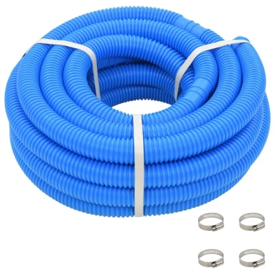 Afbeelding van Zwembadslang met klemmen 38 mm 12 m blauw