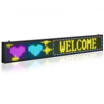 Image de VEVOR Enseigne Lumineuse LED Panneau d’Affichage Numérique Programmable 131x19cm