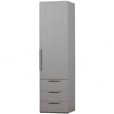Afbeelding van WOOOD Rens Kledingkast 1 Deurs NotenGrijs 210x55x58