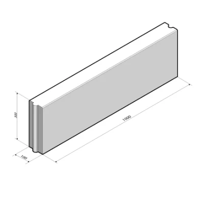 Afbeelding van Betonband 10x30x100 grijs (ST)