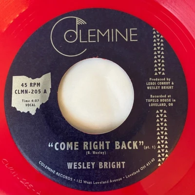 Afbeelding van Wesley Bright Come Right Back (Single)