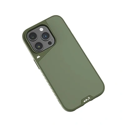 Afbeelding van Mous Hoesje voor iPhone 15 Pro Max, compatibel met MagSafe, Limitless 5.0, groene stof Beschermhoes Schokbestendig