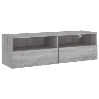 Image de vidaXL Meuble TV mural sonoma gris 100x30x30 cm bois d&#039;ingénierie836892