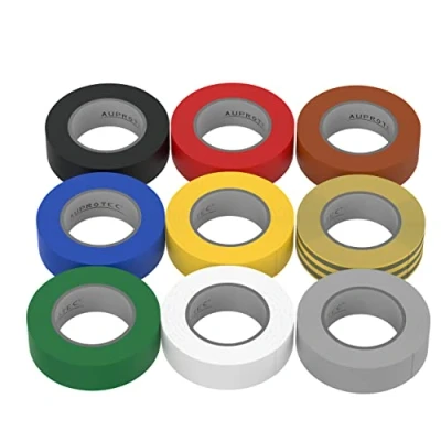 Afbeelding van 9 rollen VDE elektrische isolatietape PVC 15 mm x 10 DIN in 60454 3 1 set kleuren