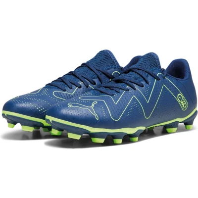 Afbeelding van Puma Future PLAY FG/AG Voetbalschoenen met kunststof noppen, Heren, Maat: 44, Persian blue/pro green Textiel/ synthetisch
