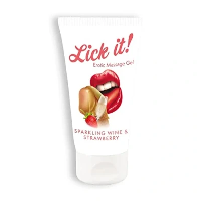Afbeelding van Erotisch Massage Gel Lick It Sparkling Wine and Strawberry