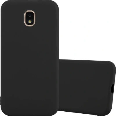 Afbeelding van Cadorabo Hoesje geschikt voor Samsung Galaxy J3 2018 in CANDY ZWART Beschermhoes gemaakt van flexibel TPU silicone Case Cover