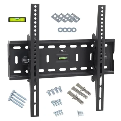 Image de Maclean MC 778 Kit de montage (support mural) pour écran plat métal noir Taille d&#039;écran : 26&quot; 55&quot;