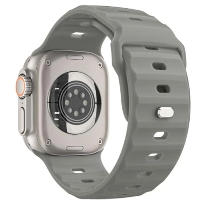 Afbeelding van MoKo Set van 3 Ocean armbanden compatibel met Apple Watch Ultra 2 49 mm, 45 44 42 voor dames en heren, reservearmband siliconen iWatch Series 9, 8, 7, 6, 5, 4, 3, SE, 2, 1