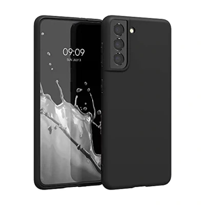 Afbeelding van kwmobile telefoonhoesje geschikt voor Samsung Galaxy S21 Hoesje smartphone Back cover in mat zwart