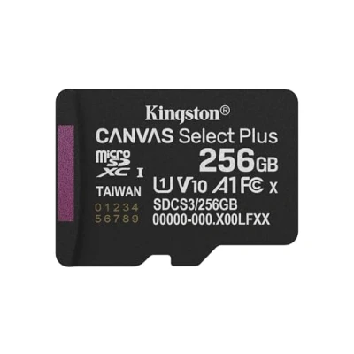 Afbeelding van Kingston Technology 256GB micSDXC Canvas Select Plus Gen3 150R A1 enkel pakket zonder ADP