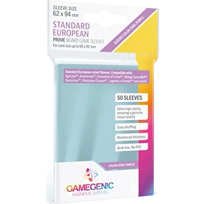 Image de Gamegenic : Sachet de 50 protège cartes 6,2 x 9,4 cm Standard European purple