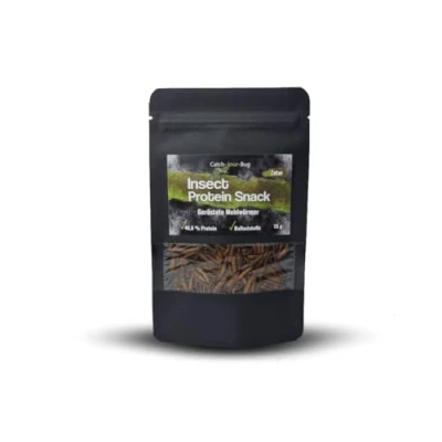 Afbeelding van Catch Your Bug Kant en klare meelwormen, 15 g, insecten, eetbaar als snack voor mensen met zatar smaak, 46% eiwit, of het garneren van salades