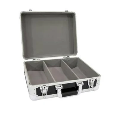 Afbeelding van Roadinger cd koffer opbergsysteem aluminium zwart case
