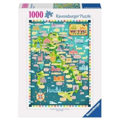 Afbeelding van Ravensburger puzzel Map of Italy Wines Legpuzzel 1000 stukjes