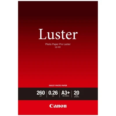 Image de Canon photo Paper PRO Luster LU 101 Lustre 260 micromètres A3 plus (329 x 423 mm) g/m² 20 feuille(s) papier pour PIXMA 1 10 100