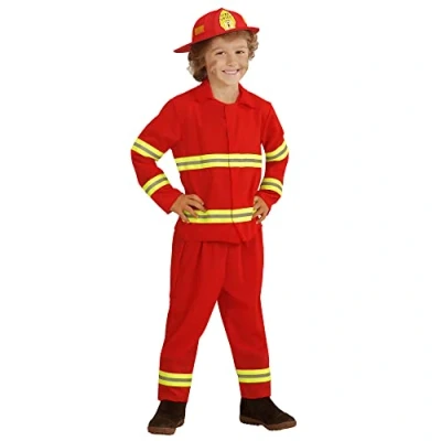 Afbeelding van Widmann Brandweerman kinderkostuum, uniform, brandweerkleding, carnaval, carnaval