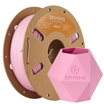 Afbeelding van ERYONE Matte PLA filament 1,75 mm, 3D printerfilament 1 kg spoel, +/ 0,03 roze
