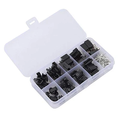 Afbeelding van 200 stuks SM Plugconnector, JST 2,54 mm 2/3/4/5 pin mannelijke vrouwelijke draad jumper header connector kit behuizing, krimppennen en elektrische klemmen